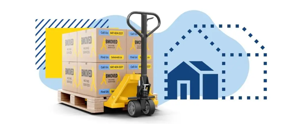 BMOVED cottage and downsizing movers in Toronto carefully packing boxes for move to smaller home